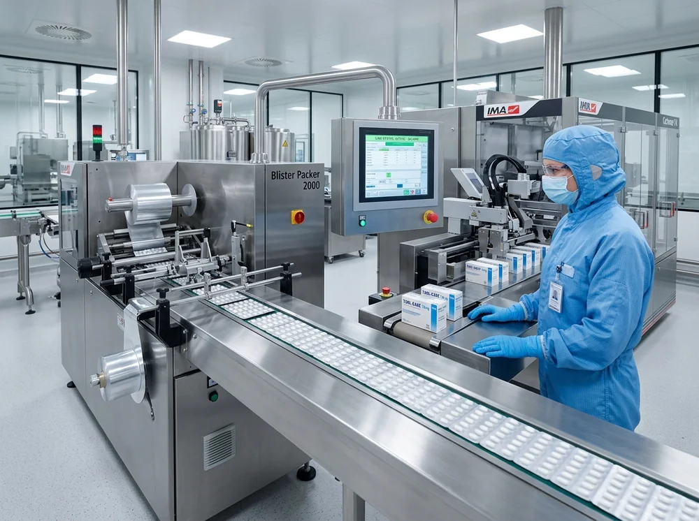 High-Speed Pharmaceutical Blister Packaging and Cartoning