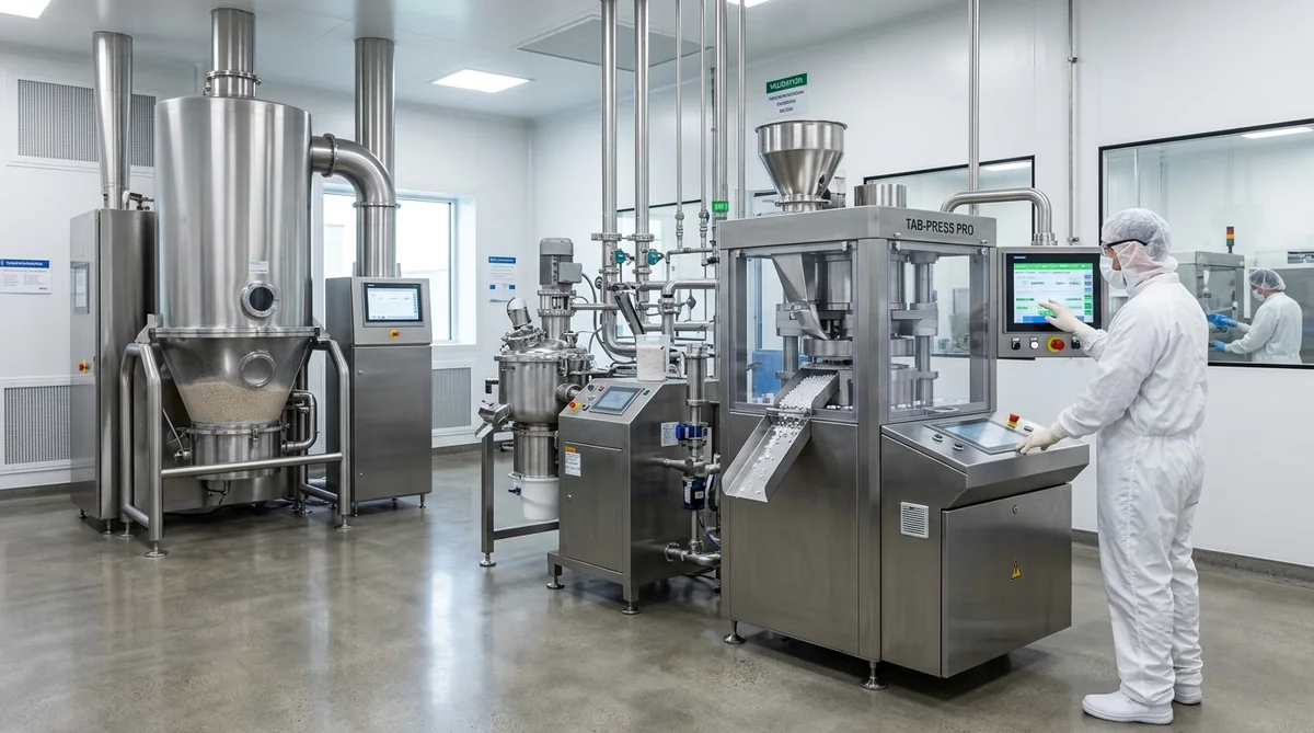 Core Processing Machinery - Automated solid dosage, fluid-bed drying & packaging turnkey suites