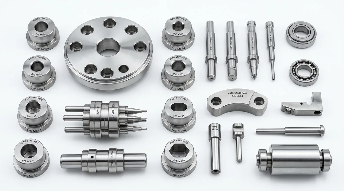 Tooling & Machined Parts - Hardened punches, multi-tip dies, turrets & custom contact assemblies